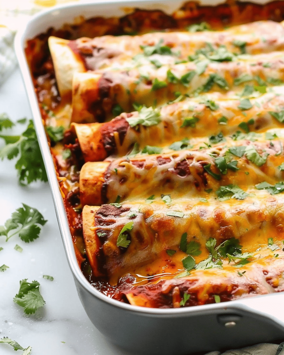 Shredded Beef Enchiladas