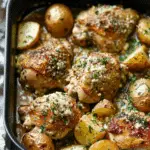 Slow Cooker Garlic Parmesan Chicken and Potatoes