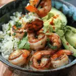 Spicy Shrimp and Avocado Rice Bowl