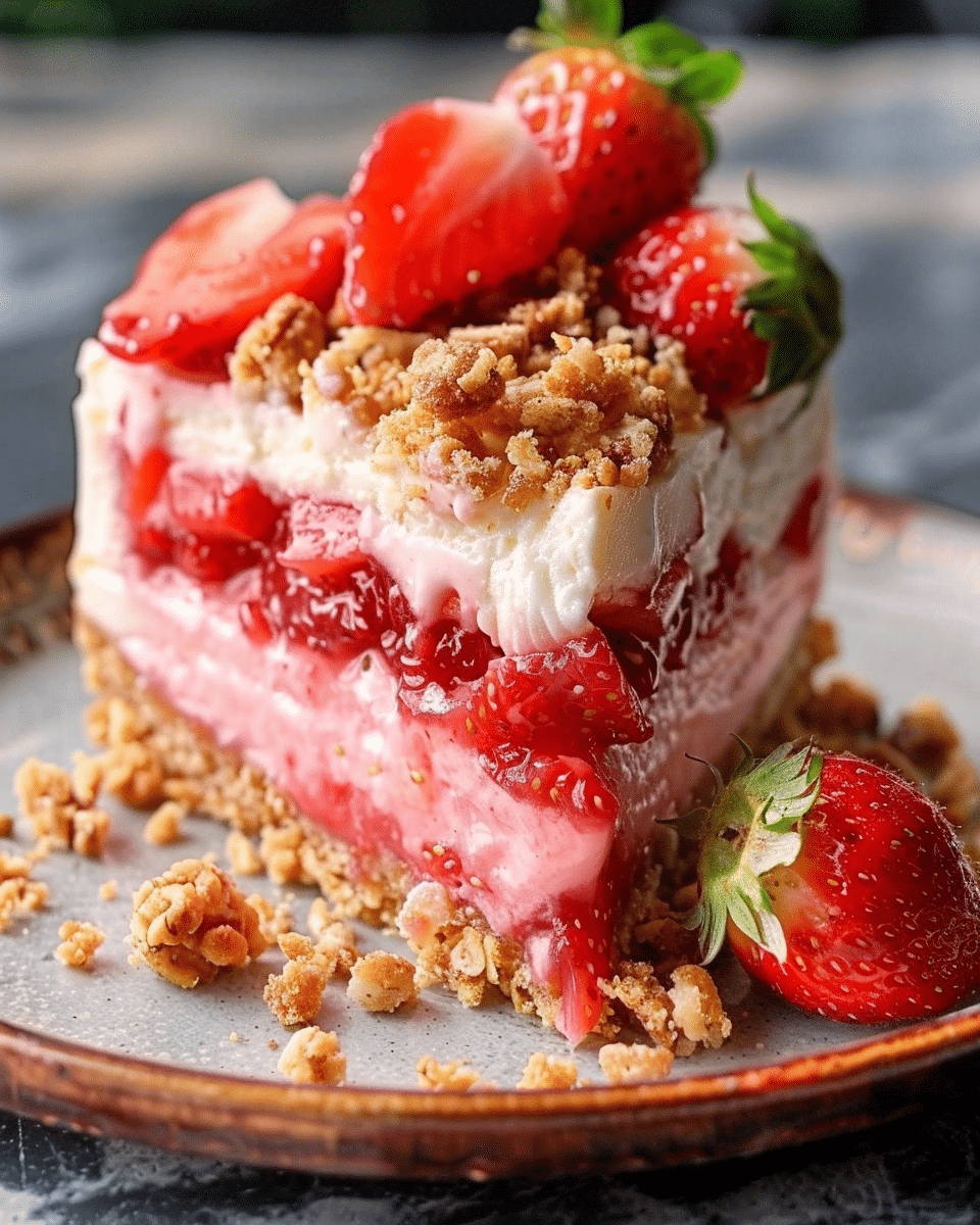 Strawberry Crunch Cheesecake Chunks Delight