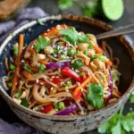 Veggie Noodle Stir Fry with Peanut Lime Sauce