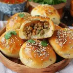 Baked Sesame Buns with Savory Minced Meat