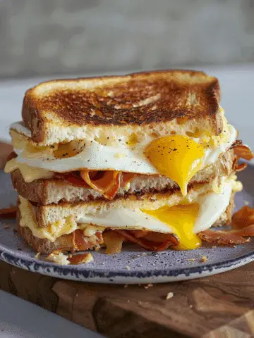 Breakfast Grilled Cheese with Eggs