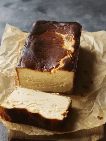 Burnt Basque Cheesecake in a Loaf Pan