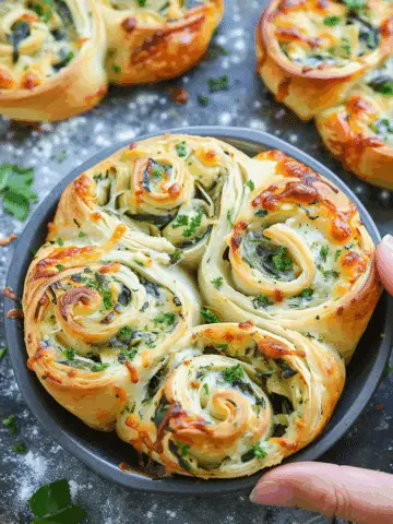 Cheesy Spinach and Artichoke Pinwheels