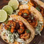 Cilantro Lime Shrimp Tacos with Creamy Slaw