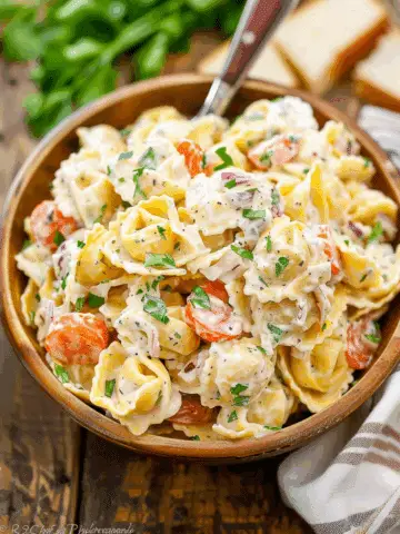 Creamy Ranch Tortellini Pasta Salad