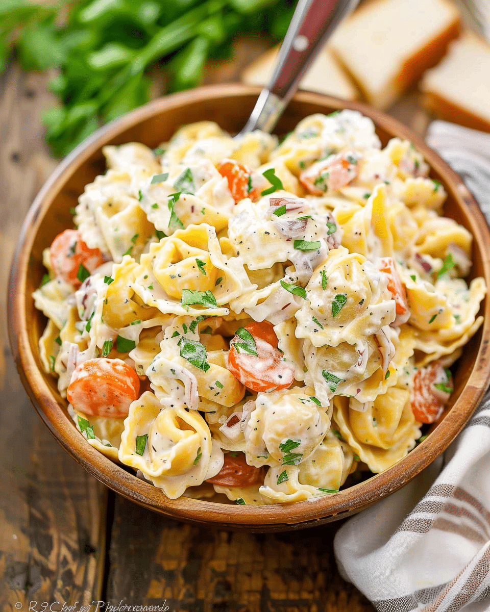 Creamy Ranch Tortellini Pasta Salad