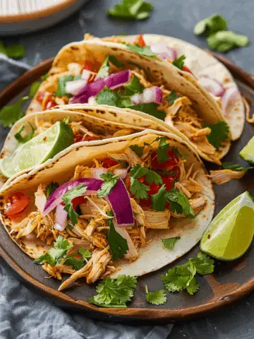 Crockpot Shredded Chicken Tacos