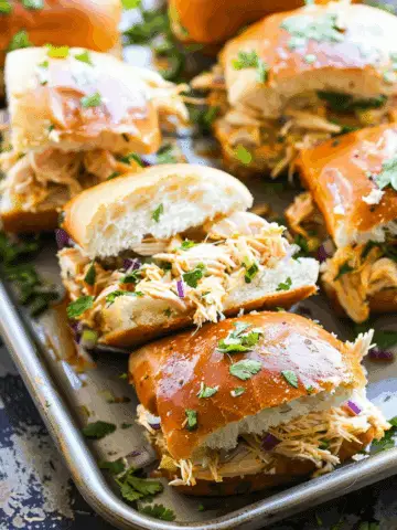 Easy Shredded Rotisserie Chicken Sliders