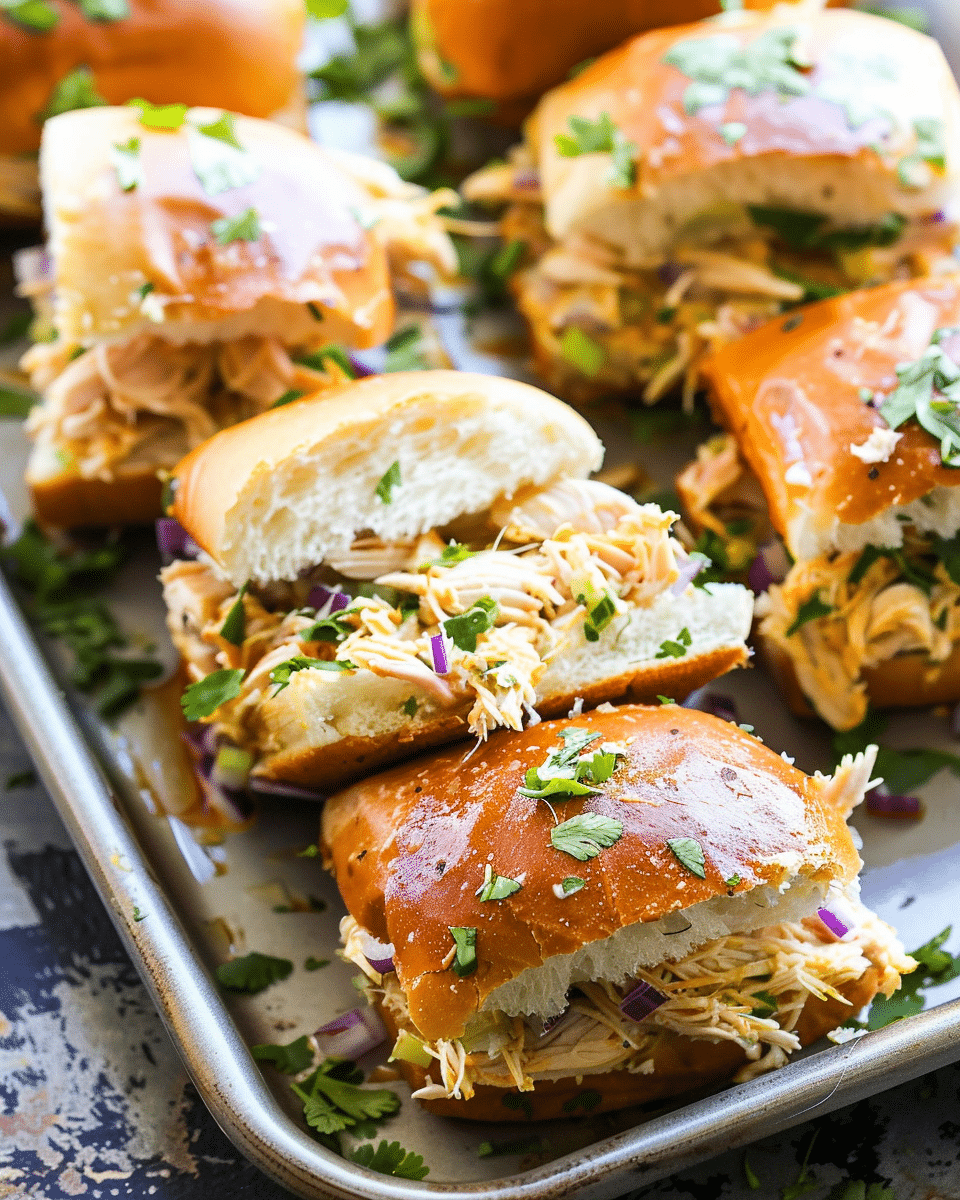 Easy Shredded Rotisserie Chicken Sliders