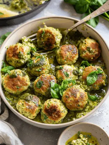 Green Goddess Chicken Ricotta Meatballs
