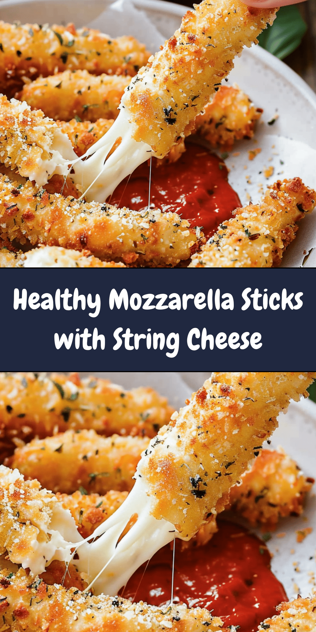 Healthy Mozzarella Sticks with String Cheese | Cheryl's Cooking