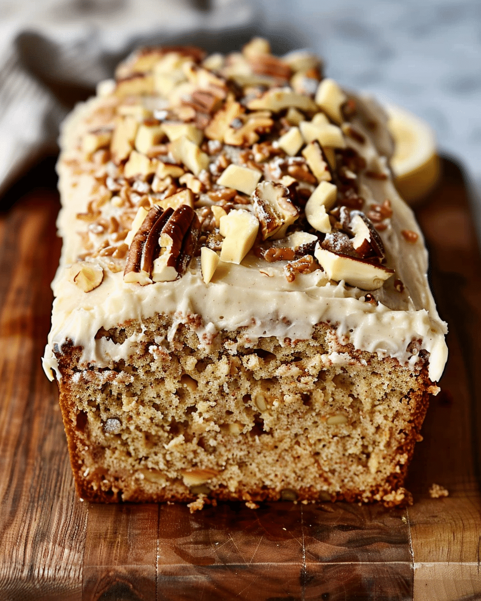 Hummingbird Bread with Cream Cheese Frosting