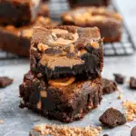 No-Bake Peanut Butter Brownies