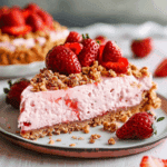 No-Bake Strawberry Crunch Cheesecake