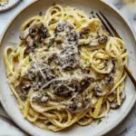 Oyster Mushroom Pasta with a Creamy Sauce