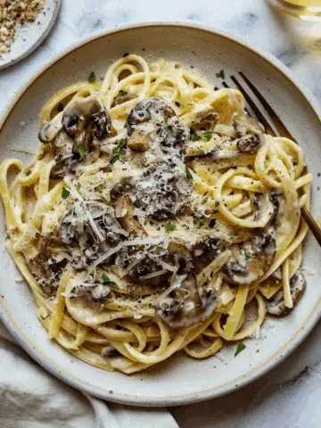 Oyster Mushroom Pasta with a Creamy Sauce