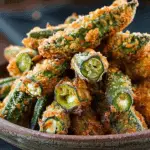 Pepper Jack Cheese Stuffed Fried Okra