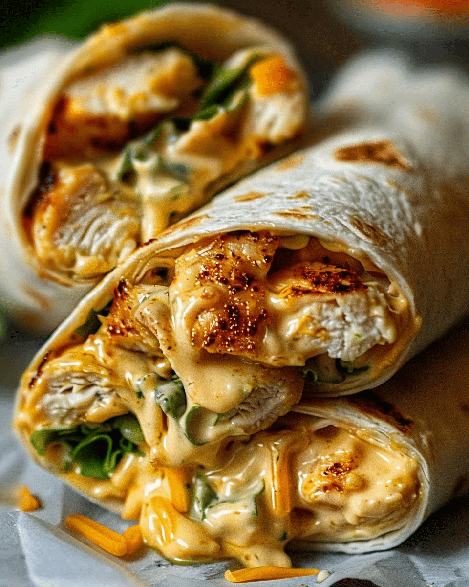 Quick Cheesy Chicken Wrap