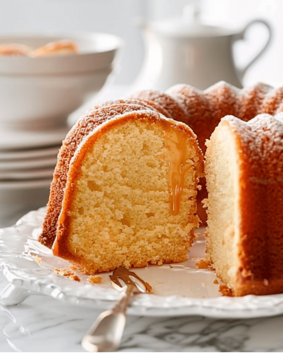 Caramel Cream Cheese Pound Cake