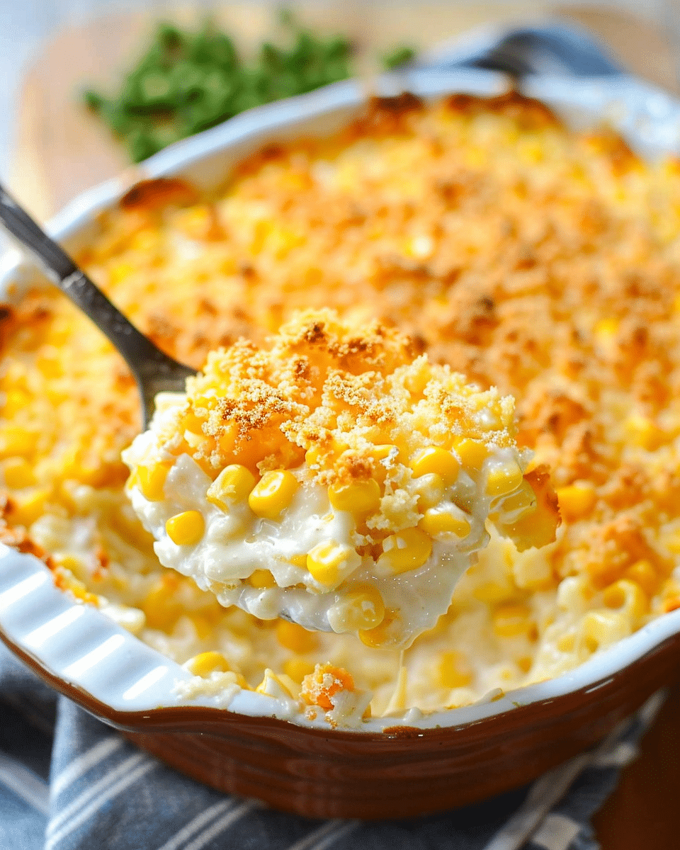 Cheesy Cream Cheese Corn Casserole