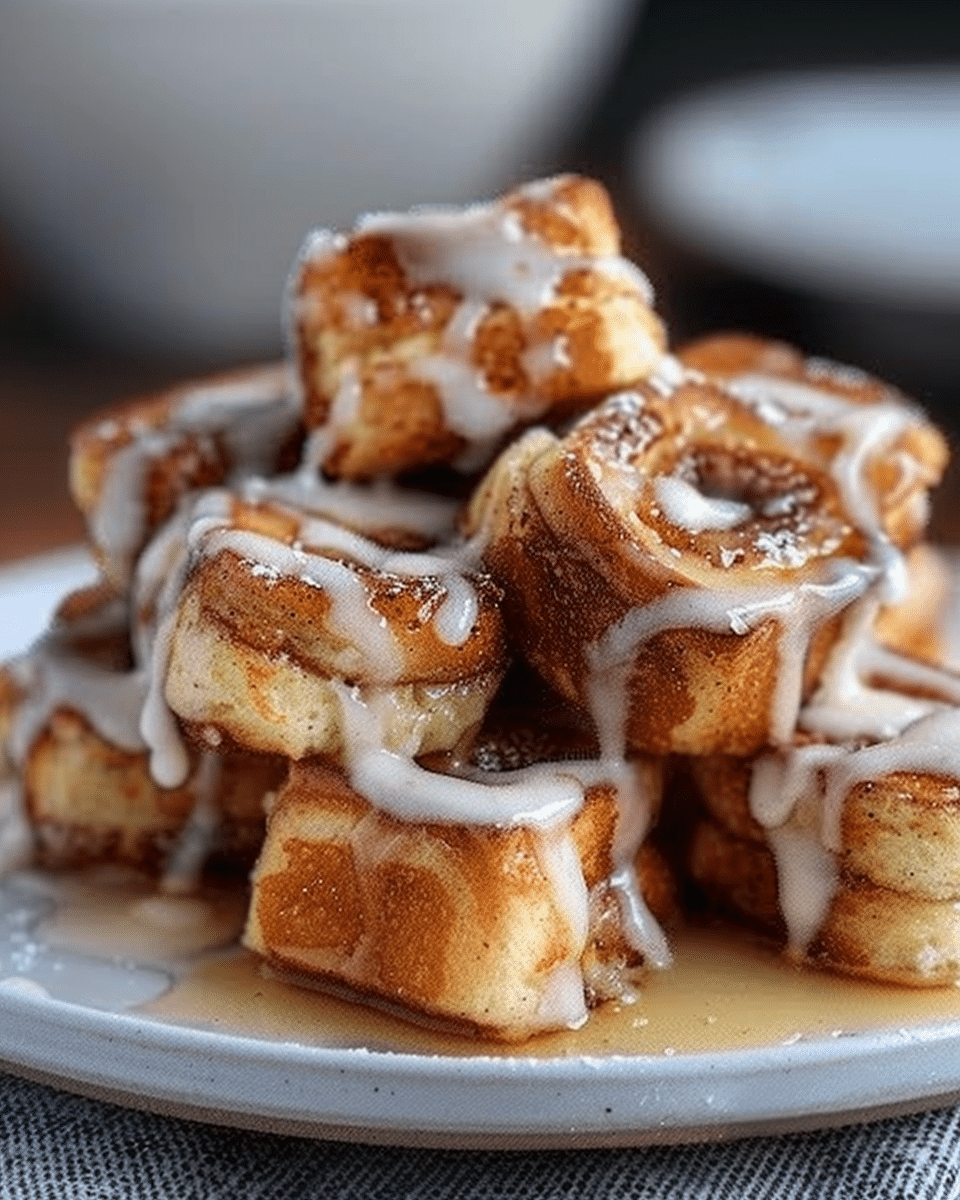 Cinnamon Roll French Toast Bites
