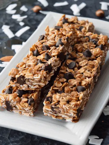 Coconut Chocolate Chip Granola Bars