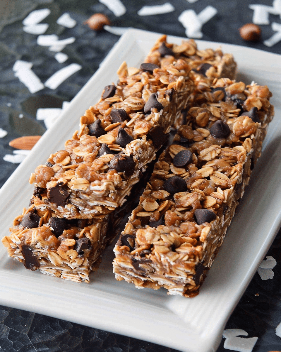 Coconut Chocolate Chip Granola Bars