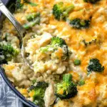 Creamy Chicken Broccoli Rice Cheese Casserole