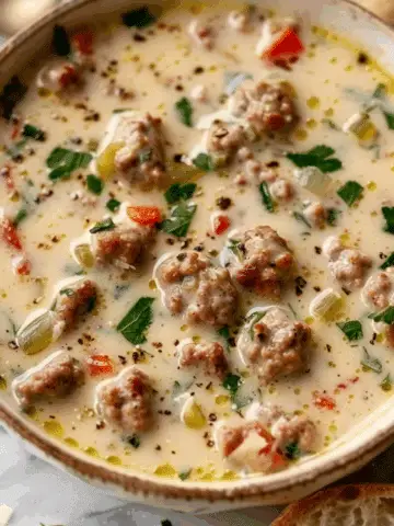 Creamy Parmesan Italian Sausage Soup