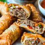 Crispy Cheeseburger Egg Rolls