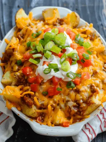 Crispy Cheesy Taco Potatoes