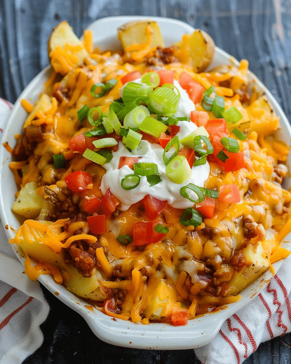 Crispy Cheesy Taco Potatoes