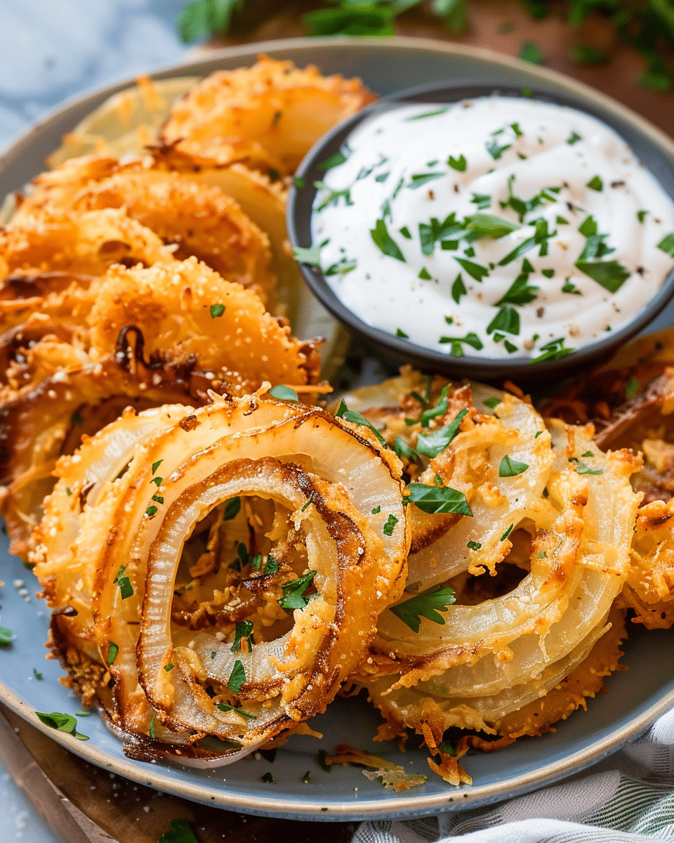 Crispy Parmesan Onion Rings