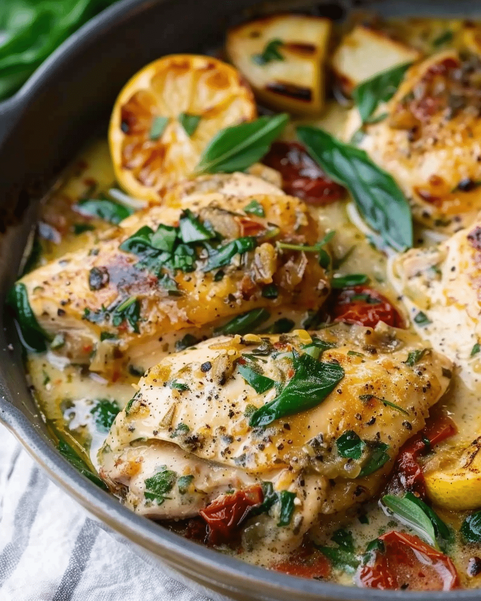 Crockpot Tuscan Chicken