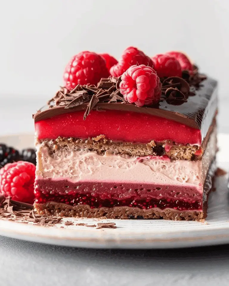 Decadent Layered Raspberry Chocolate Dessert Dream | Cheryl's Cooking