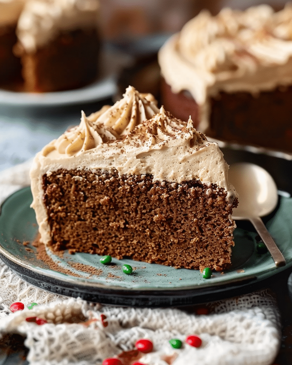 Gingerbread Cake with Cinnamon Molasses Frosting