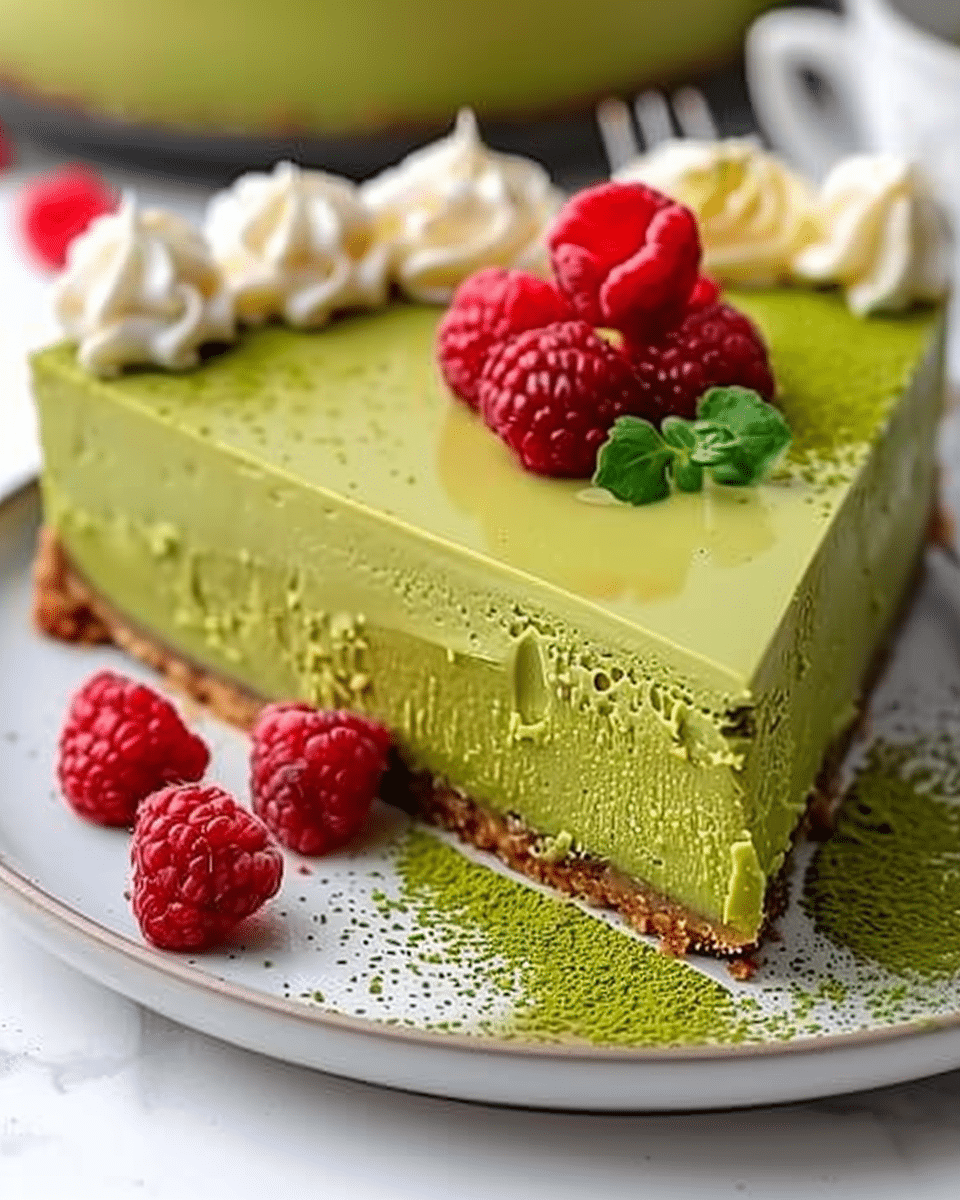Keto Green Matcha Cheesecake