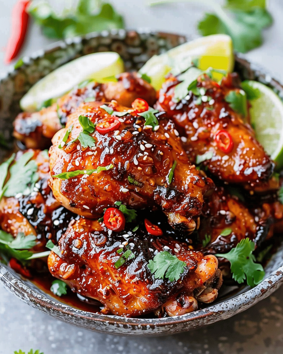 Sticky Sweet Chili Chicken Thighs