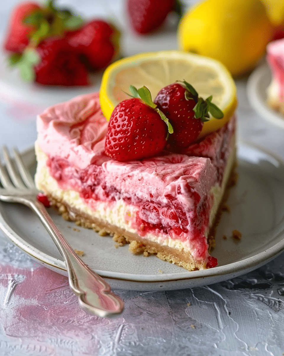 Strawberry Lemonade Cheesecake