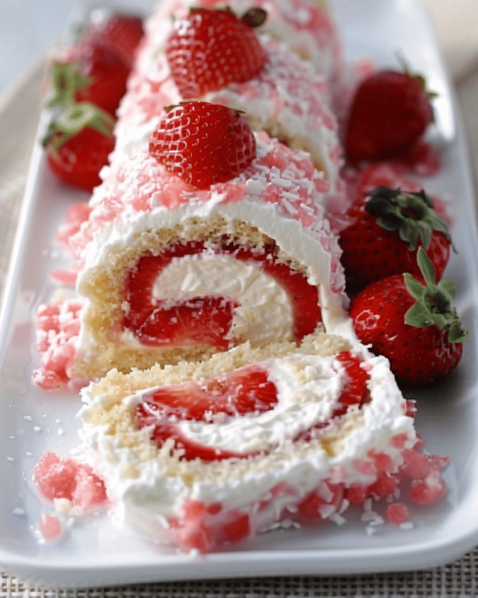 Strawberry Shortcake Cheesecake Rolls