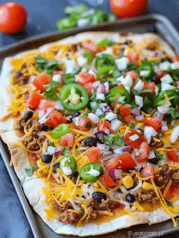 Taco Pizza Appetizer