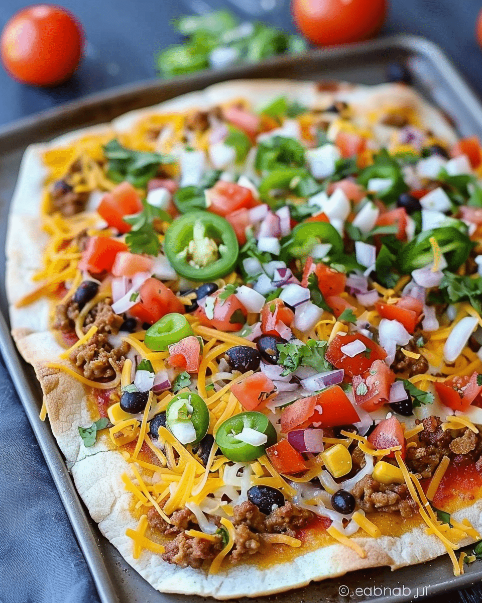 Taco Pizza Appetizer