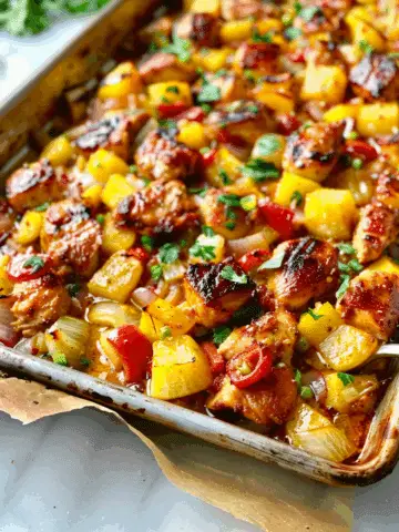 Tropical Hawaiian Chicken Sheet Pan