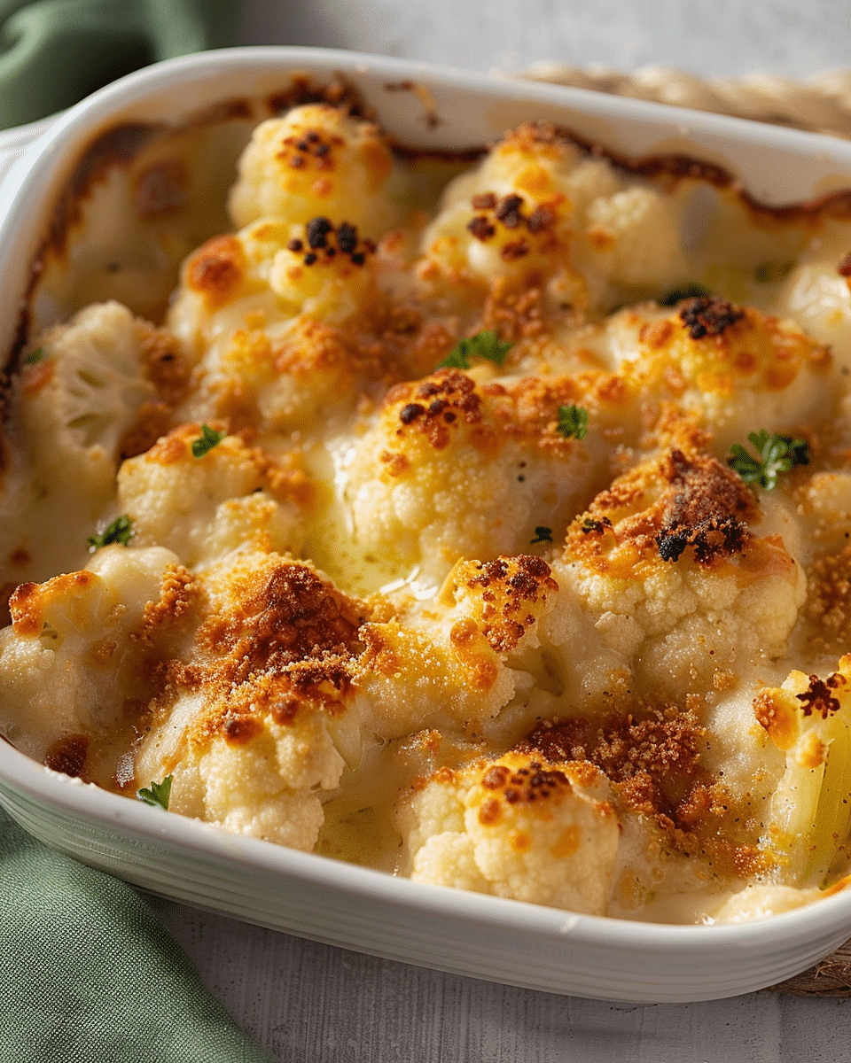 Baked Cheddar Cauliflower