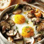Baked Eggs with Sautéed Mushrooms
