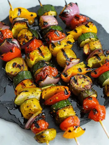 Balsamic Grilled Vegetable Skewers