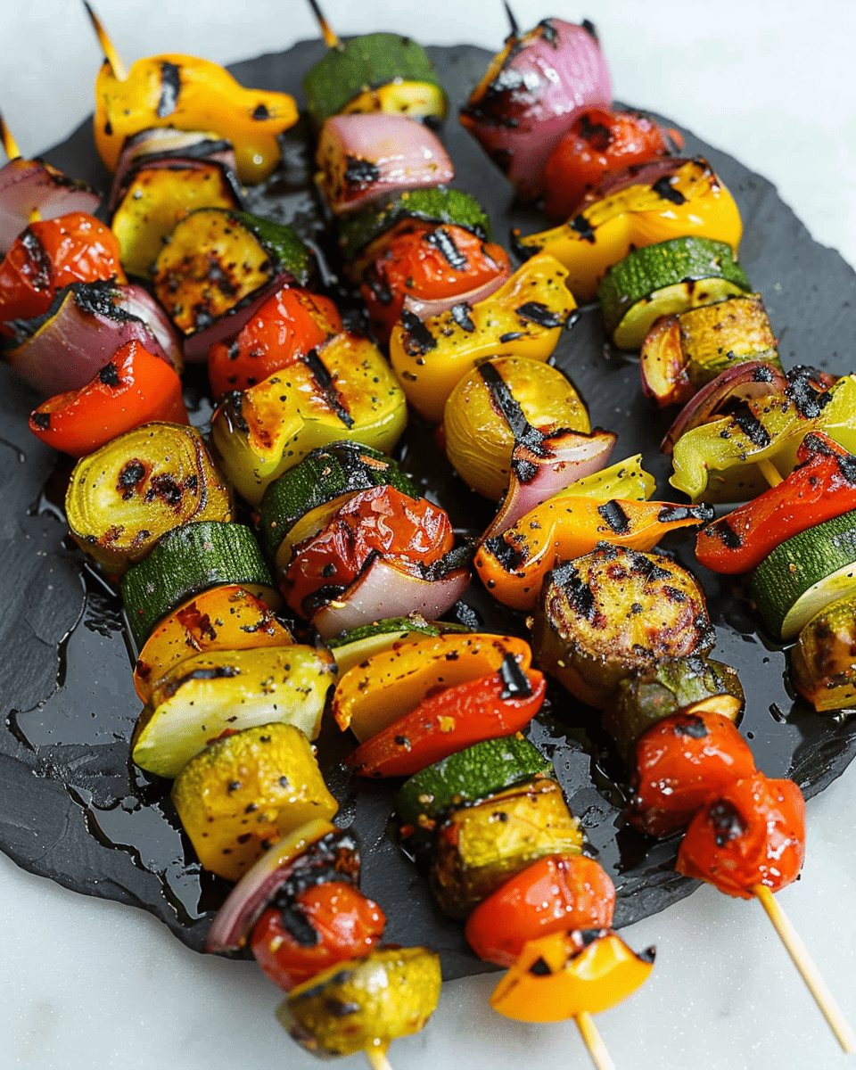 Balsamic Grilled Vegetable Skewers