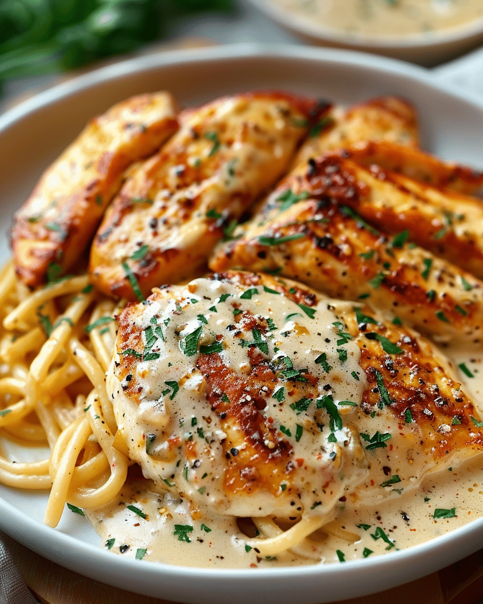 Chicken Fillet in Spicy Creamy Garlic Parmesan Sauce